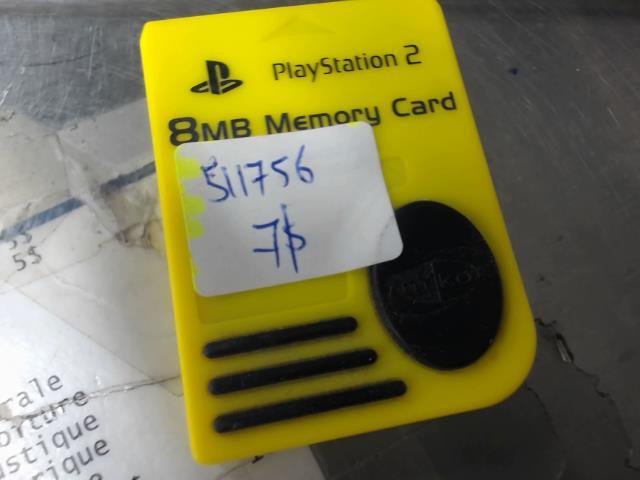 Carte memoire 8mb jaune ps2