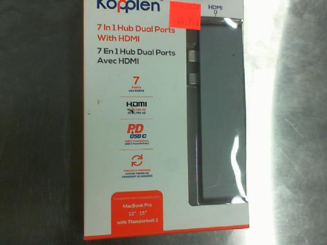 Kopplen 7 in 1 hub dual ports