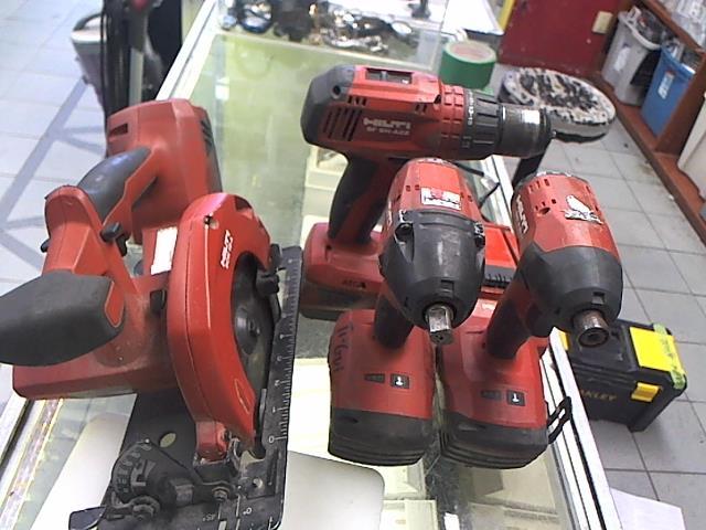 Ensemble 4 outils hilti 18v + 4batts/chr