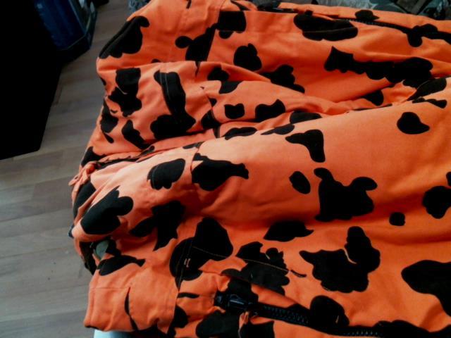 Salopette camouflage orange fluo