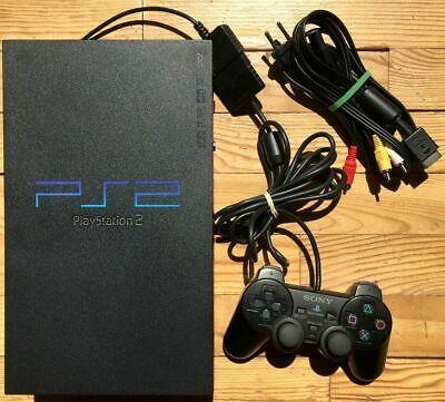 Console ps2 noire + manette + fils