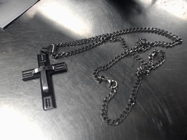 Chaine en stainless steel + croix