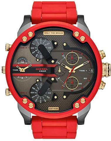 Montre diesel red and gold