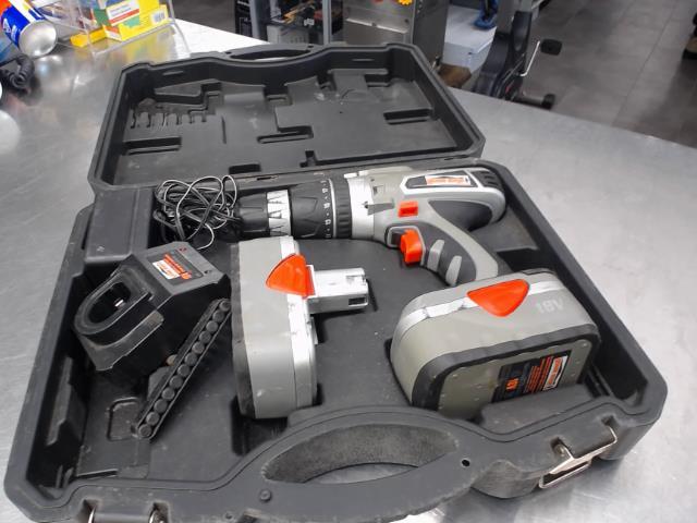 Kit perceuse homeshop 2batt+chrg dcase