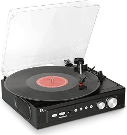 1byone vinyl turntable stereo