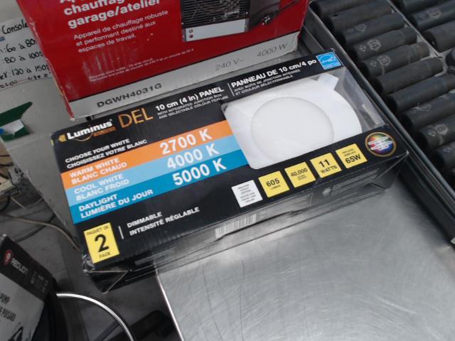 Lumiere en paquet de deux dans bo