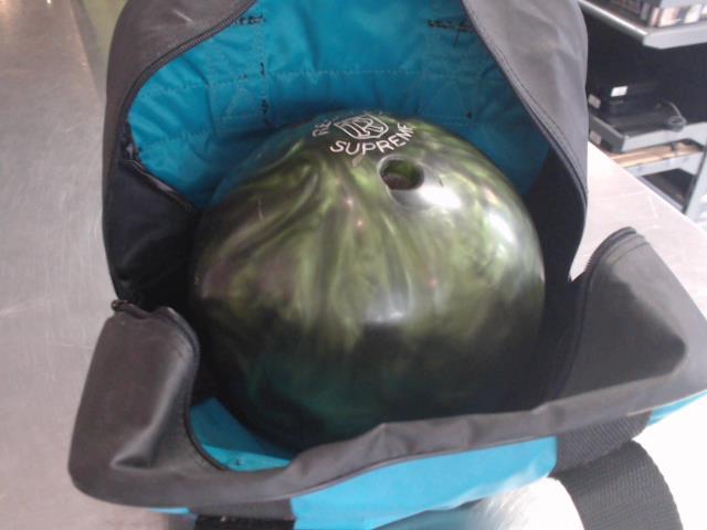 Boule de bowling verte