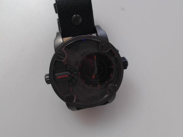 Montre grise daddy's gmt black leather
