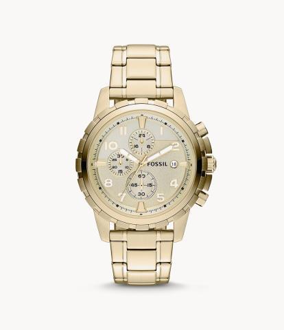 Fossil dean chronograph gold watch