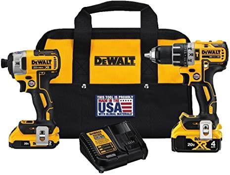 Dewalt kit 2 drill+2batt+ch