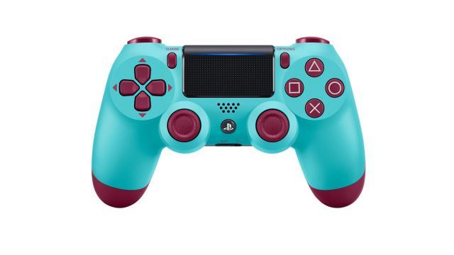 Manette ps4 turquoise et mauve