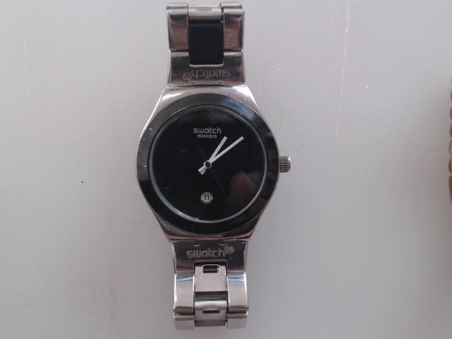 Montre stainless cadran noir