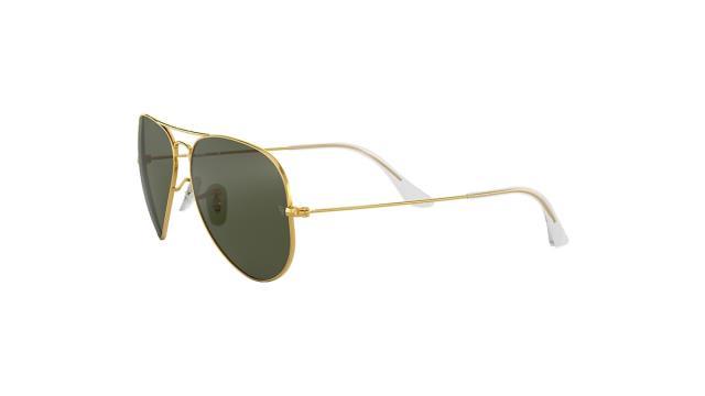 Aviator large lunette soleil doree