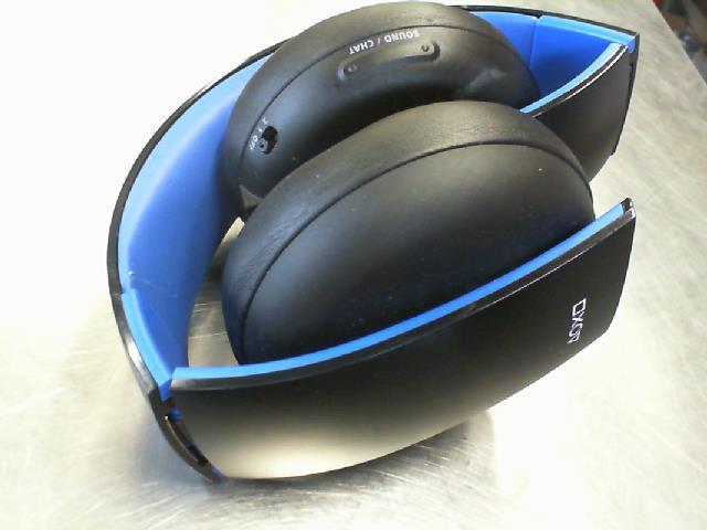 Headphone ps3 bleu noir