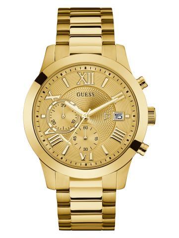 Gold tone guess watchg with the box