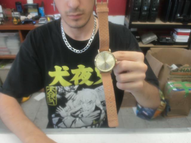 Montre cuir beige