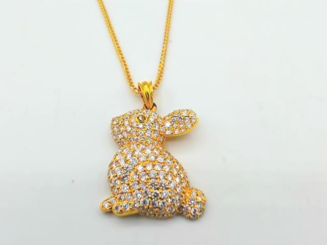 CHAINE   BRELOQUE LAPIN OR 18KT
