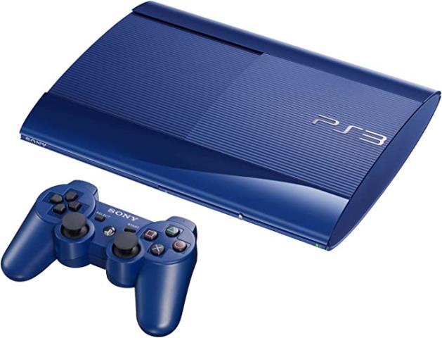 Console ps3 bleu avec 5 jeux