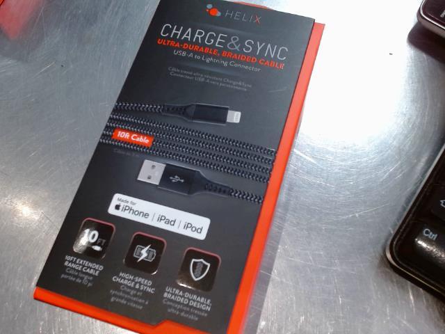 Chargeur tresser lightning to usb c 10ft