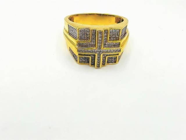 BAGUE EN OR 10KT   DIAMANTS