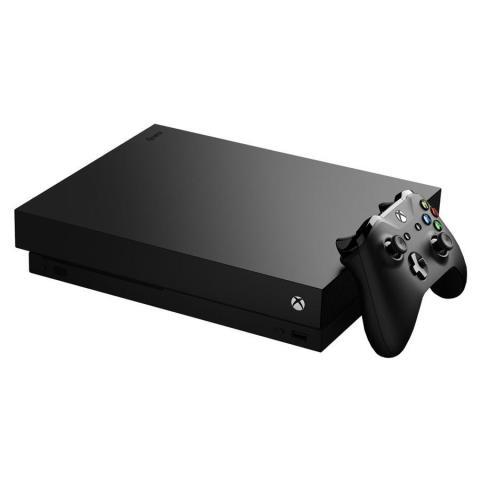 Xbox one x noir avec man et fils