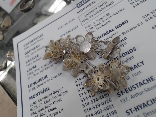 Bracelet fleur en silver