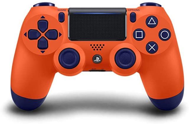 Manette ps4 orange et bleue