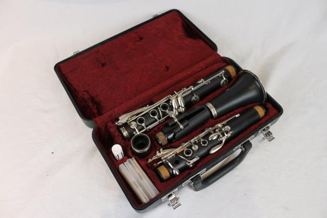 Black clarinet in case