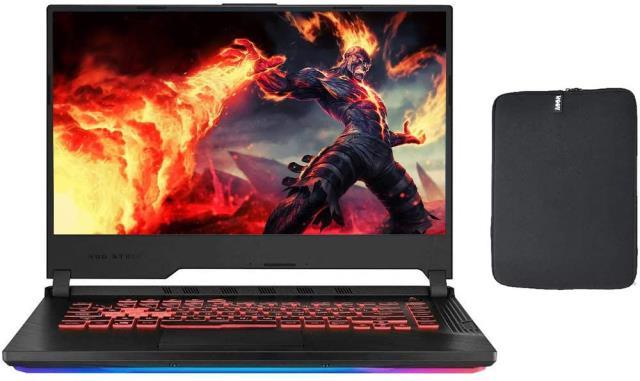 Ordi strix noir avec des design rouge