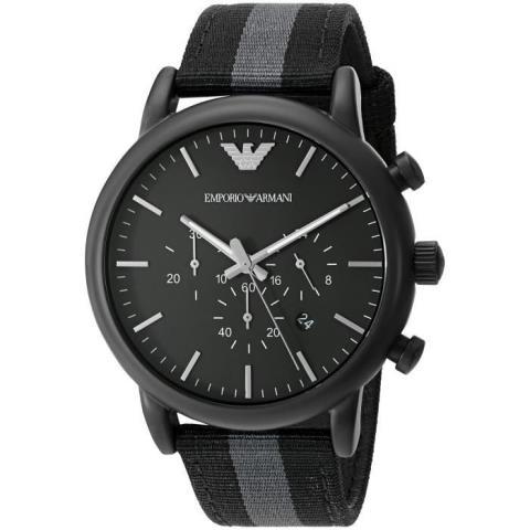 Montre armani avec bracelet noir
