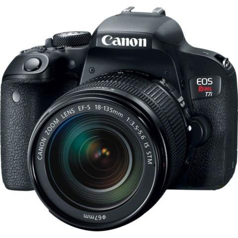 Canon rebel eos t7i + lens attached