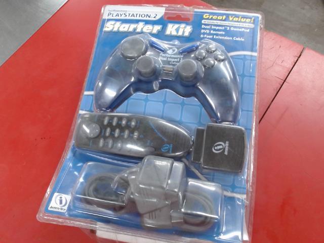 Manette ps2 neuve bleue + manette dvd/tv