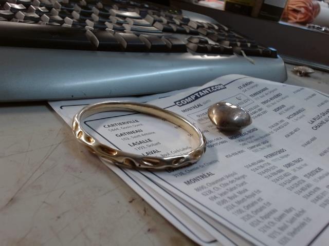 Bracelet solide silver plate gold