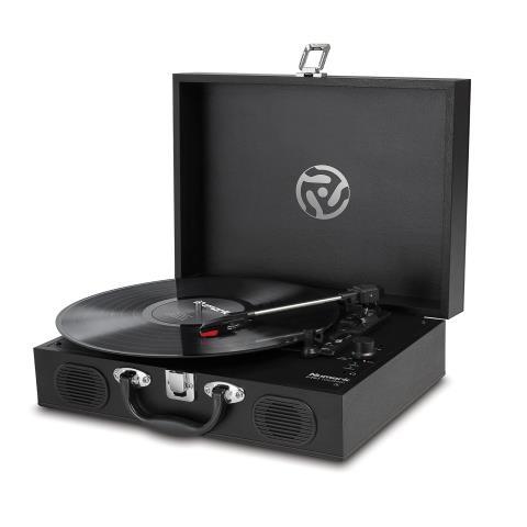 Suitcase rechargable turntable w speaker