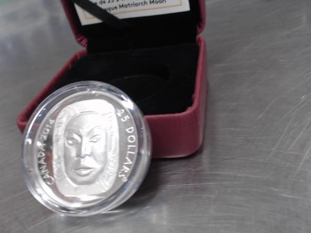 25$ fine silver matriarch moon mask