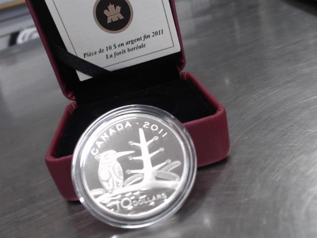 10$ fine silver boreal forest