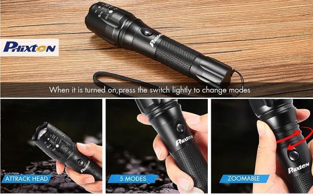 Led flashlight phixton