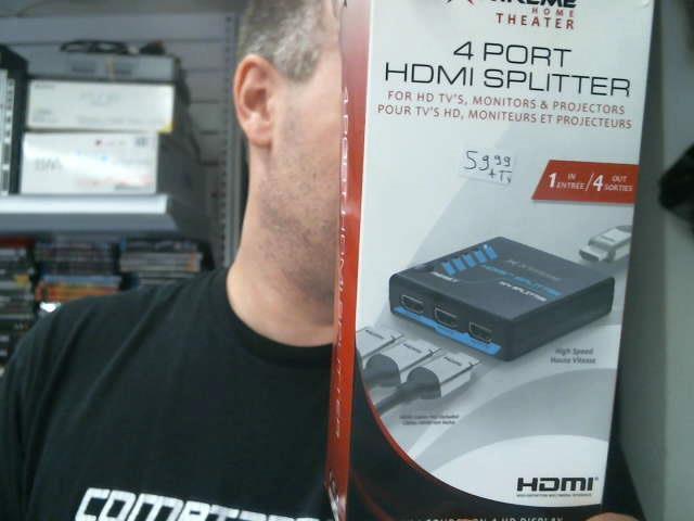4 port hdmi splitter 1 entree/4 sorties