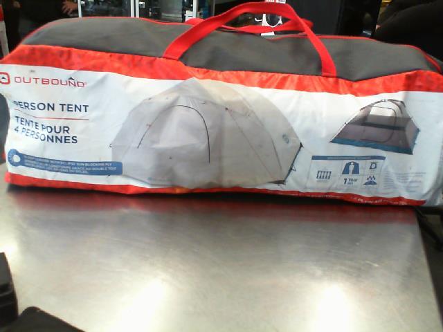 Tent 4 place + sac rouge et gris