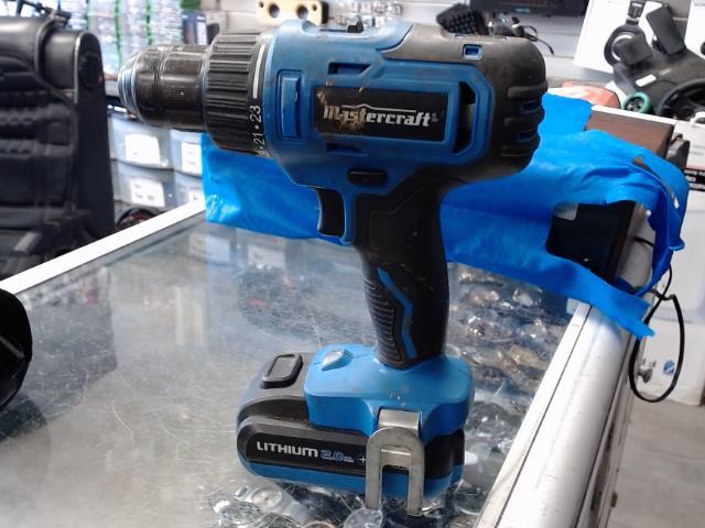 Drill mastercraft avec battery 2.0amp