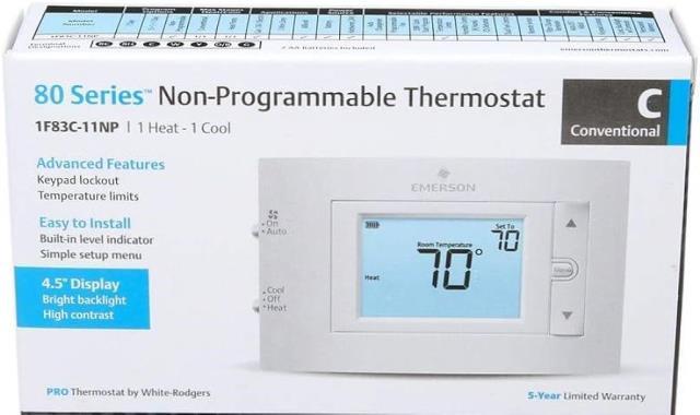 80 series thermostat non programmable