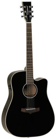 Guitare electro-acoustique noir/hardcase