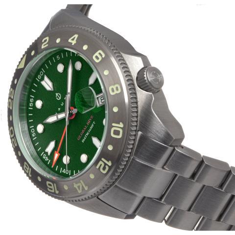 Global dive nautis green and stainless