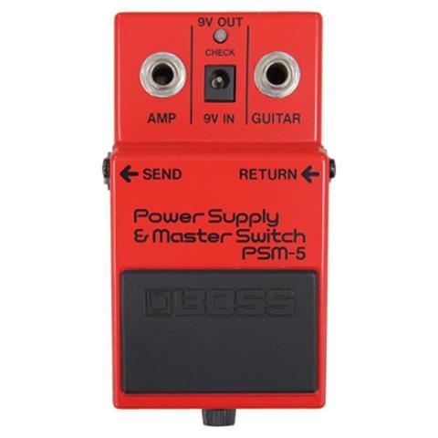 Pedale power supply+ master  switch red