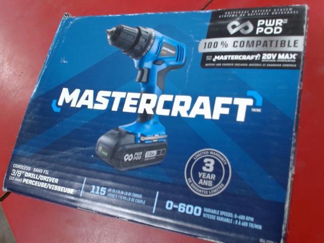 Perceuse mastercraft 20v tool only