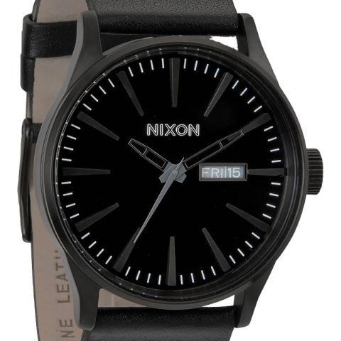 Nixon chronicle noir en cuir