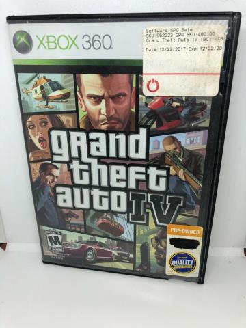 Grand theft auto iv xbox 360