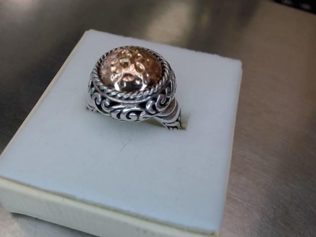 Bague 925./18k baroque cabochon 18k