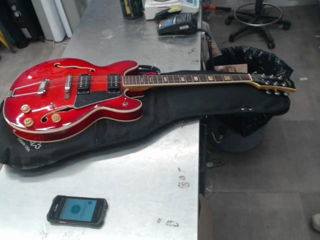 Aria electric guitar red with carry bag