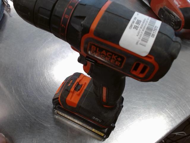 Drill black et decker avec batt 20v 1.5a